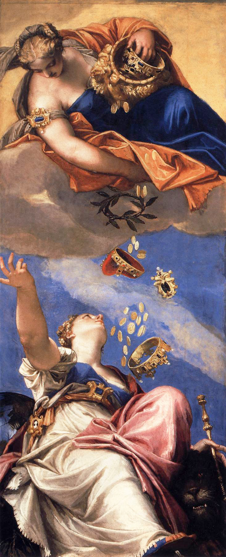 juno showering gifts on venetia
